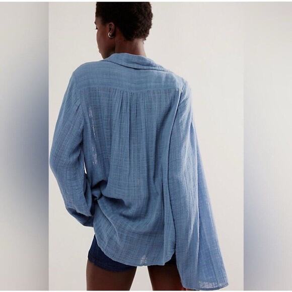 NWOT Free People Mila Top - Blue - Size XS - Picture 2 of 8